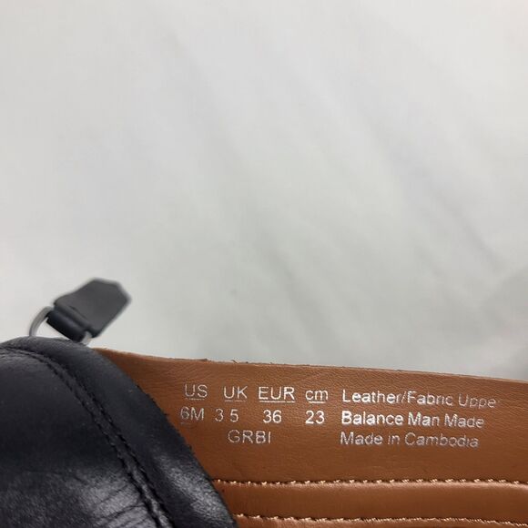 Franco Sarto Chelsea Black Leather Ankle Boots Size 6M - Picture 15 of 15